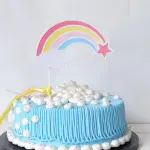 1 pcs rainbow sky theme cake topper