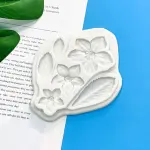 Hellebore Christmas Rose Delicate Flower with Leaves Silicone Mould