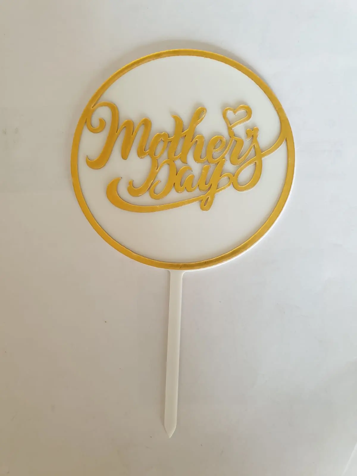 Double acrylic Mothers day cake topper