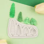 4 cavity tropical leaf silicone mould
