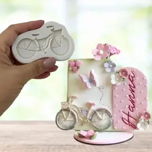 Bicycle Cycle with basket silicone mould