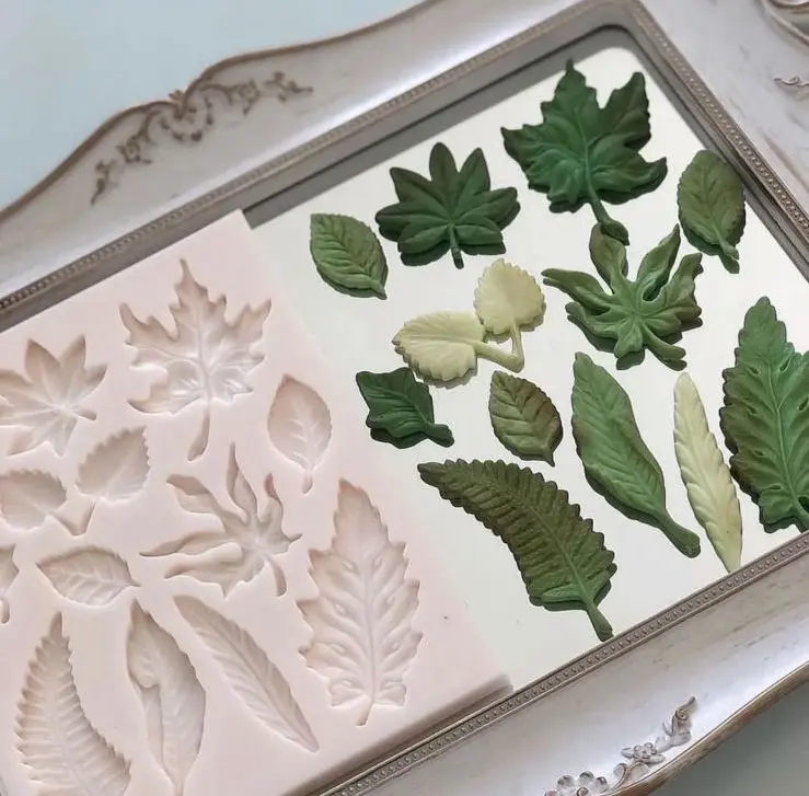 Multi cavity leaf silicone mould
