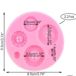6 Cavity button Silicone Mould