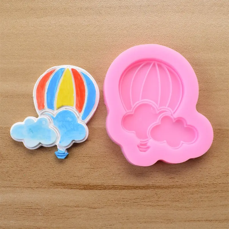 Hot Air Balloon with clouds Silicone mould