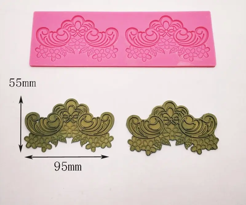 Flower Lace Silicone Cake Fondant Border silicone Mould