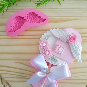 Angel wings silicone mould for chocolate resin fondant candle etc style 2