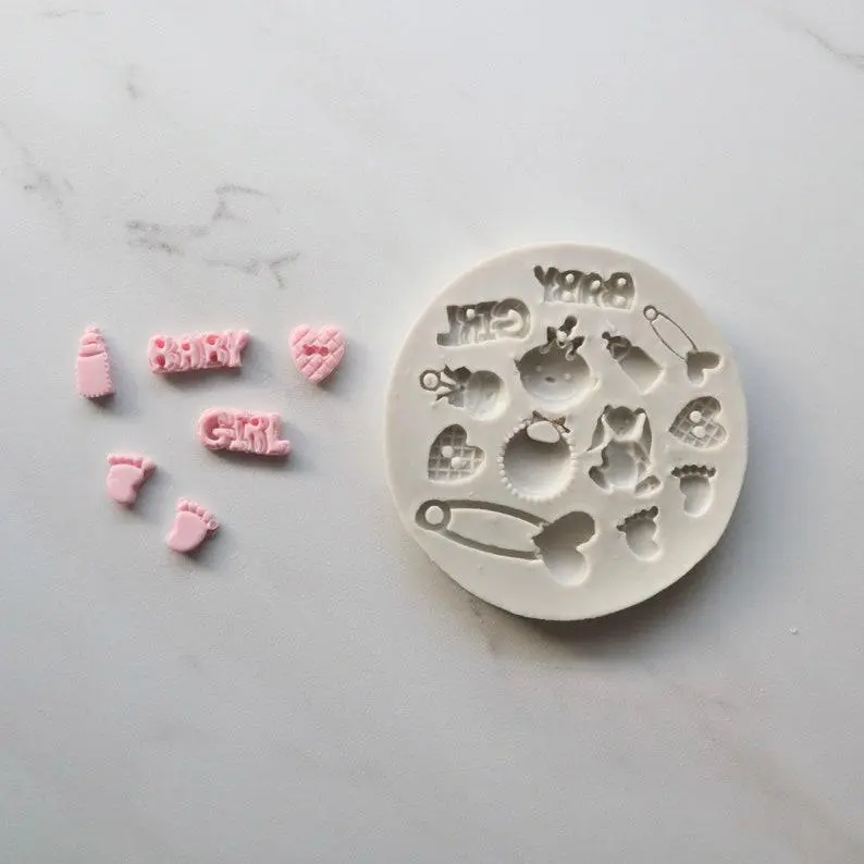 Baby Girl baby shower Silicone mould