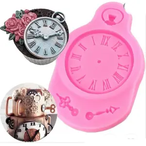 Vintage clock classic silicone mould
