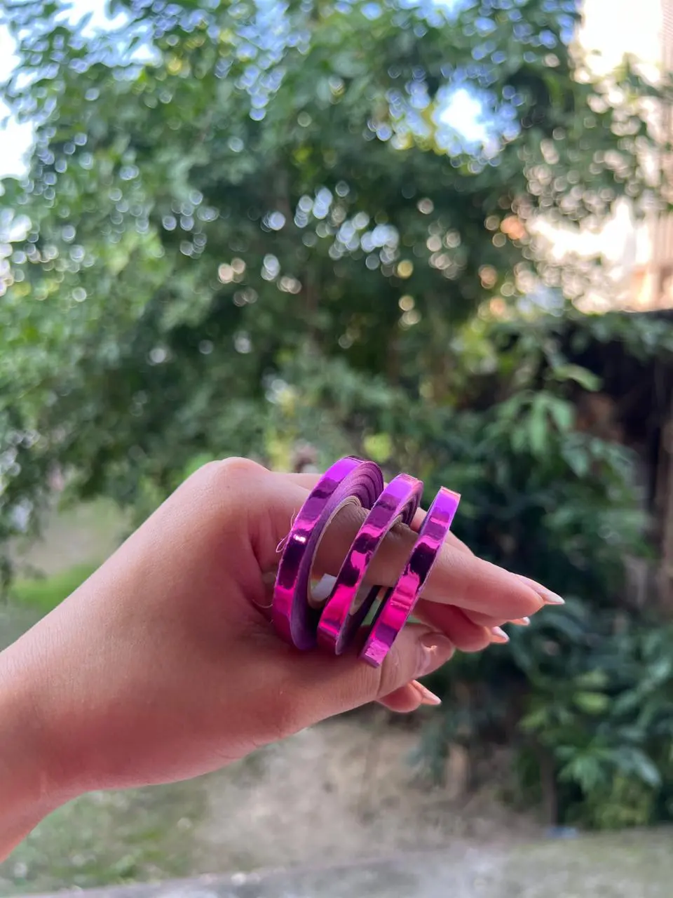 5mm * 10m meters Shiny Pink Curling Ribbon packaging rope (1 pcs)