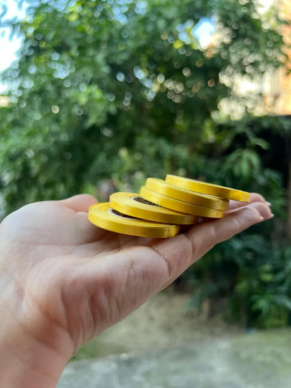 5mm * 10m meters Yellow Shiny Curling Ribbon packaging rope (1 pcs)