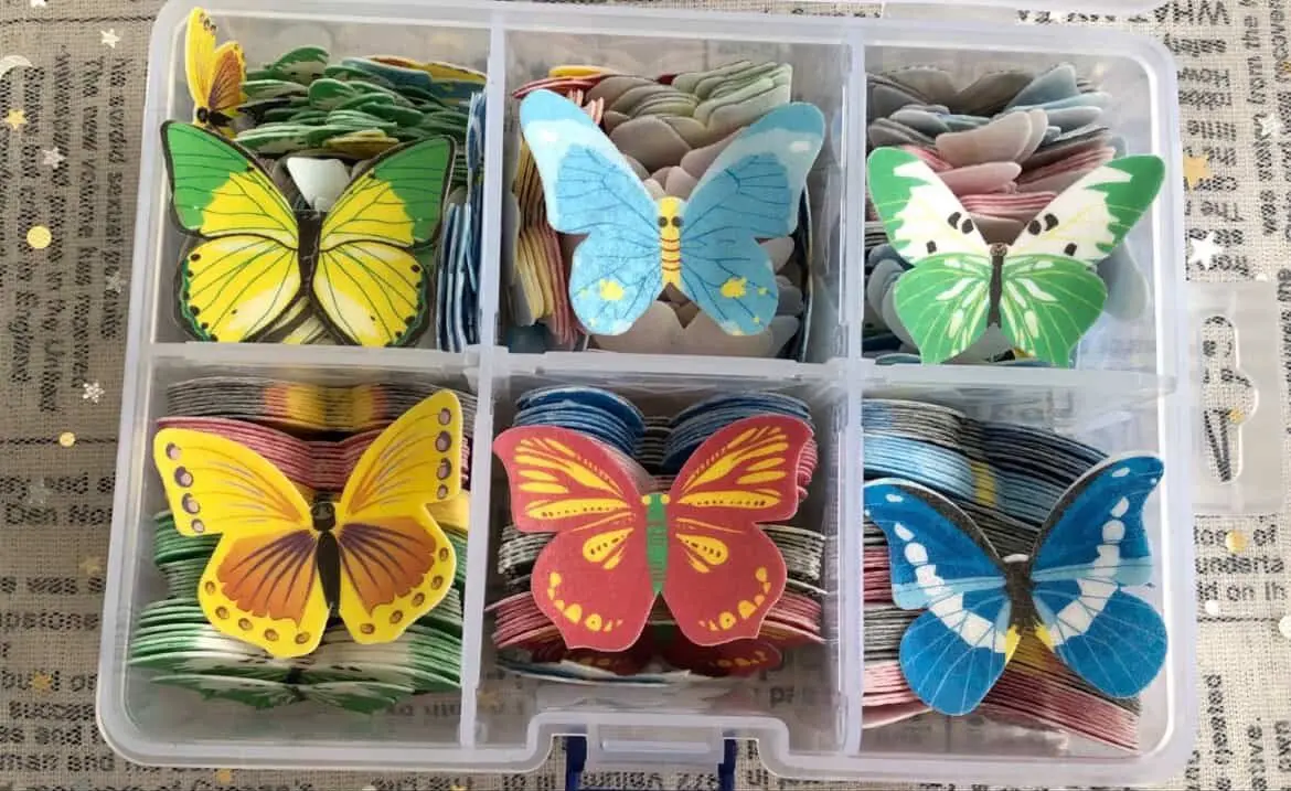 10 pcs Edible Butterfly Wafer Paper cake topper (mixed Pcs)