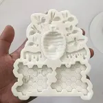 Honey bee Honey comb Texture silicone mould Style 2