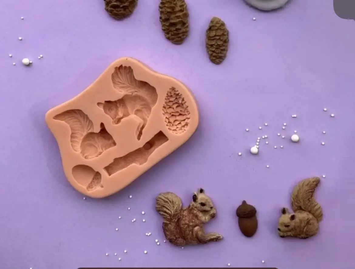 Squirrel Tree theme silicone Mould