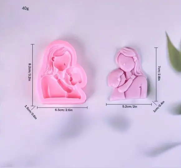 Mother & Baby Silicone Mould for Candle, Resin & Cake Decoration