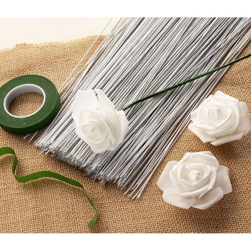 20/22/24/26/28/30 gauge white floral wire 50 pcs