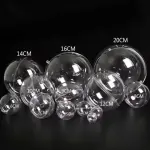 Clear round plastic small gift box size 6 cm