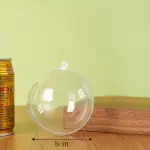 Clear round plastic small gift box size 8 cm