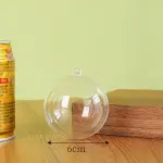 Clear round plastic small gift box size 6 cm