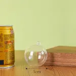 Clear round plastic small gift box size 5 cm
