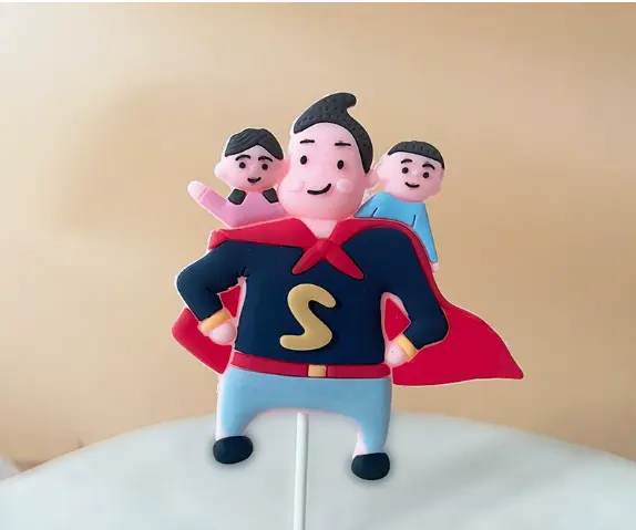 Superman Fathers Day cake Toy topper