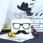4 pcs Happy fathers day theme cake cupcake topper set style 2