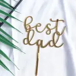 Best Dad cake topper Style 23 - Gold