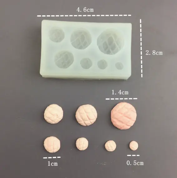 7 size Miniature bread loaf Silicone mould