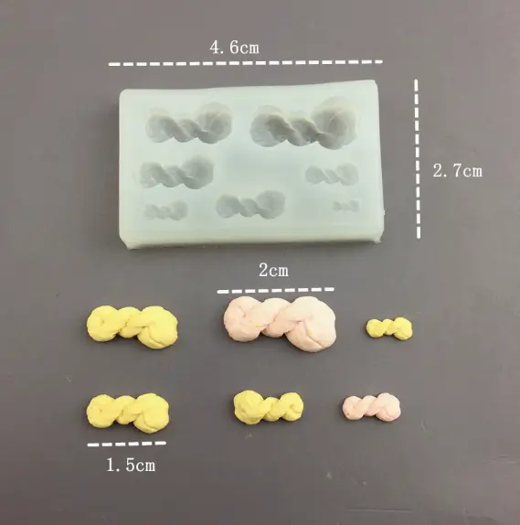 Mini Biscuit twists silicone mould