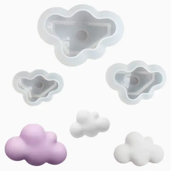 3 pcs 3d Cloud Silicone mould set