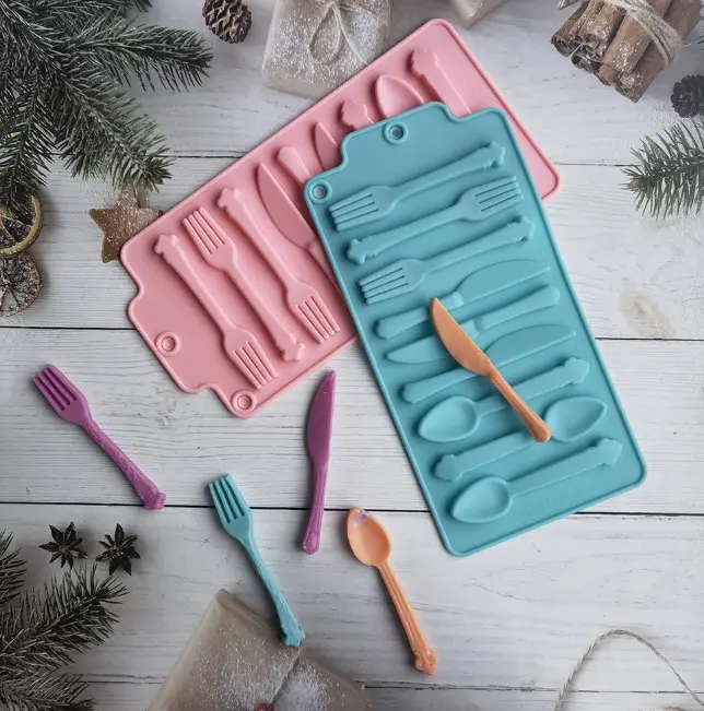 Spoon Fork Knife Chocolate Silicone Mould