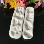 4 Cavity Cute Teddy Bear Silicone Mould for Fondant Chocolate & DIY Crafts