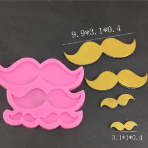 4 cavity Mustache silicone mould