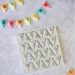 Triangle alphabet silicone mould