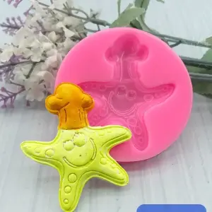 starfish wearing hat silicone mould
