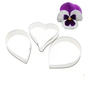 3 pcs Viola tricolour petal Flower cutter set