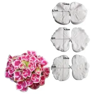6 Pcs Hydrangea Petal Veiner Set for Fondant, Sugar Flowers & Baking