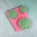 3 Cavity Lotus Pond Silicone Mould for Fondant, Chocolate & Cake Decoration