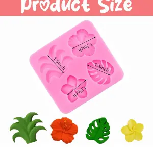Tropical Flower Silicone Mould Set for Fondant, Chocolate & Cake Decoration