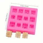 Gift Box Silicone Mould Style 3 for Fondant, Chocolate & Cake Decoration