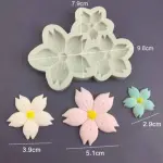3 Cavity Sakura Flower Silicone Mould for Fondant, Chocolate & Cake Decoration
