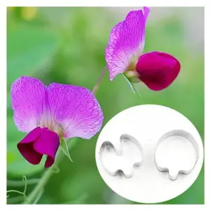 3 Pcs Sweet Pea Flower Cutter Set for Fondant & Gumpaste Flower Making