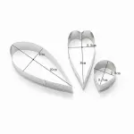 3 Pcs Strelitzia Reginae Petal Cutter Set for Fondant & Gumpaste Flower Making