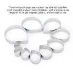 10 Pcs Rose Petal Cutter Set for Fondant & Gumpaste Flower Making