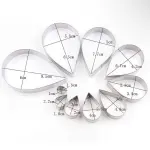 10 Pcs Austin Rose Petal Cutter Set for Fondant & Gumpaste Flower Making