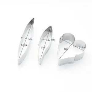 3 Pcs Orchid Flower Cutter Set for Fondant & Gumpaste Flower Making