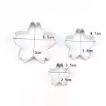 3 Pcs Cherry Blossom Petal Cutter Set for Fondant & Gumpaste Flower Making