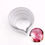 4 Pcs Begonia Tuberous Flower Petal Cutter Set for Fondant & Gumpaste