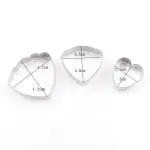 3 Pcs Ranunculus Flower Petal Cutter Set for Fondant & Gumpaste