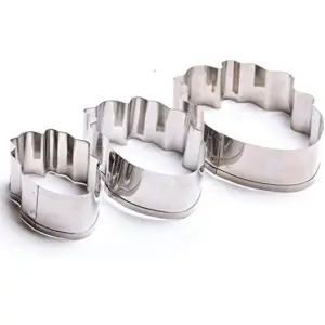 3 Pcs Carrot Tulip Flower Petal Cutter Set for Fondant & Gumpaste