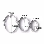 3 Pcs Carrot Tulip Flower Petal Cutter Set for Fondant & Gumpaste